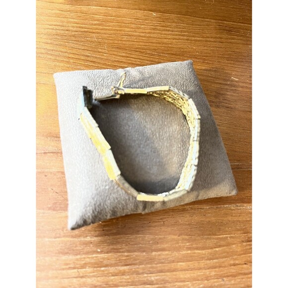 Vintage Rossa 1959 Gold-Tone Wide Chain & Bar Link Bracelet Mid Century Design - Picture 5 of 9